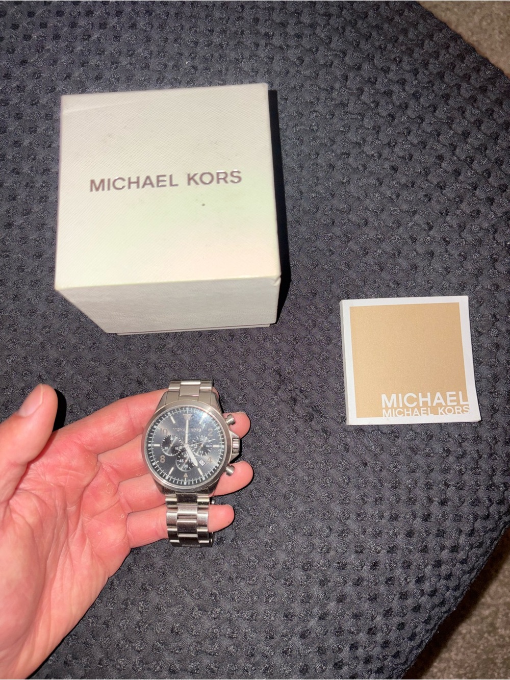 Michael Kors Silver Men’s Stainless Steel Chronograph Watch